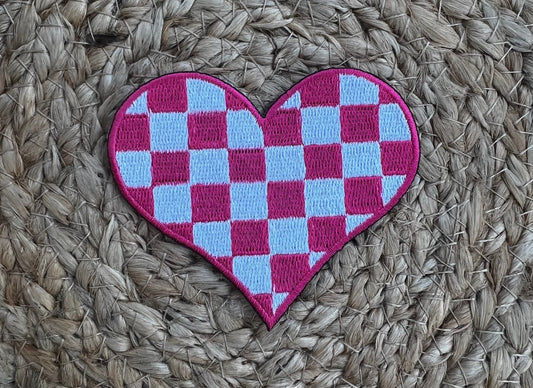 Checkered Pink Heart