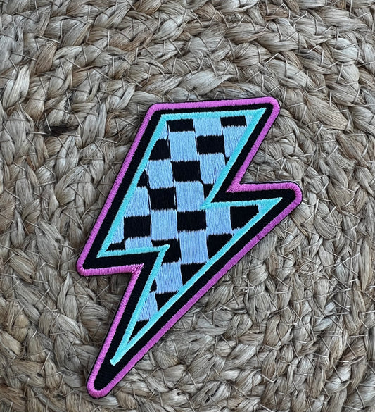 Checkered lighting Bolt